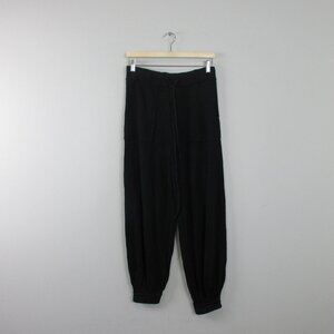 FP Free People Beach Women Knit Pants S Black Lounge Pull On Balloon Jogger 450